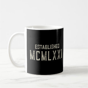 Caneca De Café Criada pela MCMLXXI em Numerais Romanos em 1971