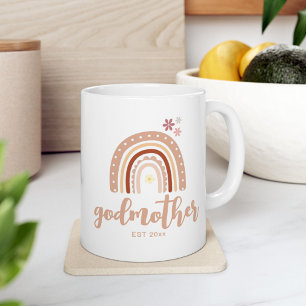 Caneca De Café Criada por Neutral Pastel Boho Rainbow Godmmme