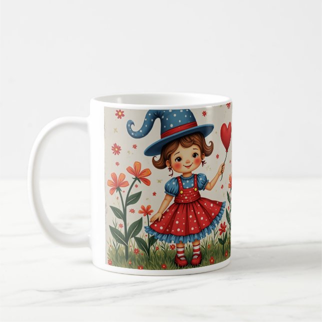 Caneca De Café criança de angel de natal (Esquerda)