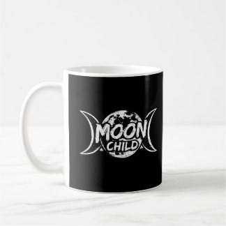 Caneca De Café Criança Lua Tripla Lua Celestial Bruxa Gótica