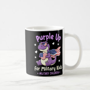 Caneca De Café Criança militar dinossauro roxo para militar