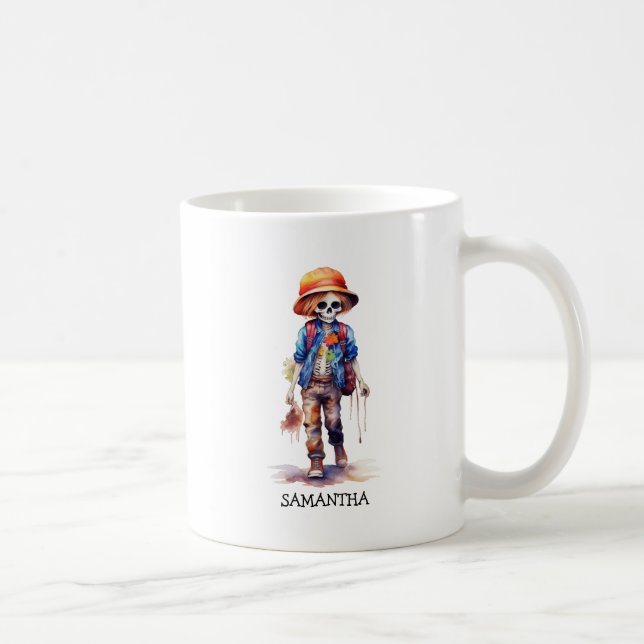 Caneca De Café Criança Zombie Macabra Adorável Mas Bonita - Macab (Direita)