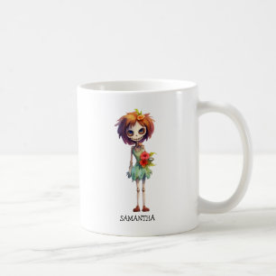 Caneca De Café Criança Zombie Macabra E Bonita - Adorável Macabre