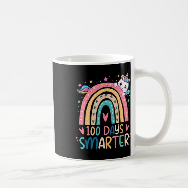 Caneca De Café Crianças 100 Dias Mais Inteligentes Meninas Unicór (Direita)