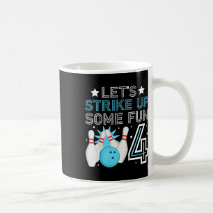 Caneca De Café Crianças 4ª Boliche de aniversário Garoto de 4 ano