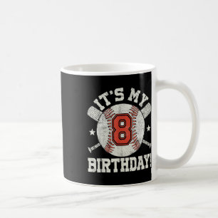 Caneca De Café Crianças 8ª Festa de aniversário de Baseball Boys 