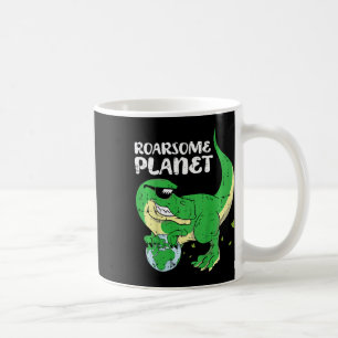 Caneca De Café Crianças Andando Planeta Terra Dia do Ambiente Din