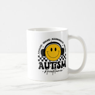Caneca De Café Crianças Autismo Consciência Aceitação Sorriso Fac