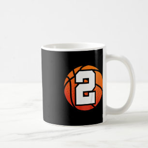 Caneca De Café Crianças Basquetebol Número de Aniversário 2 para