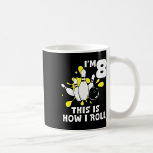 Caneca De Café Crianças Boliches Engraçadas Eu tenho 8 anos Assim