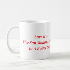 Caneca De Café Crianças bonitas compartilhando um guarda-chuva