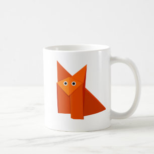 Caneca De Café Crianças bonitos do Fox de Origami