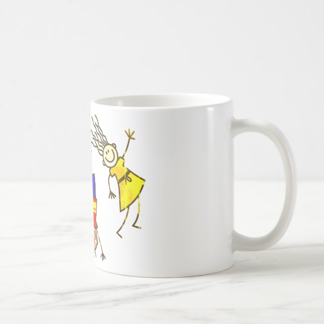 Caneca De Café crianças, bonitos, felizes (Direita)