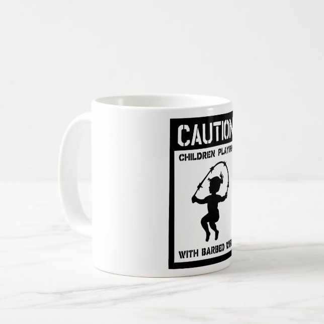 Caneca De Café Crianças Brincando (Frente Esquerda)