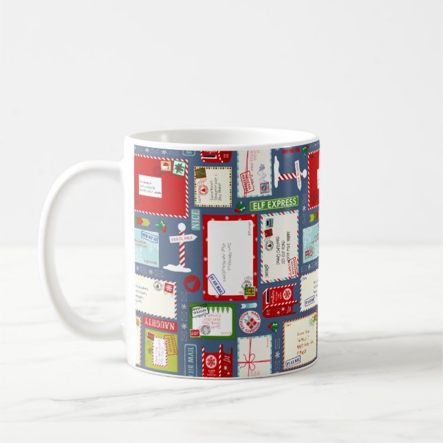 Caneca De Café Crianças Cartas ao Natal dos Papais noeis (Esquerda)