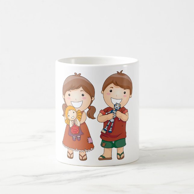 Caneca De Café Crianças com brinquedos (Criador carregado)
