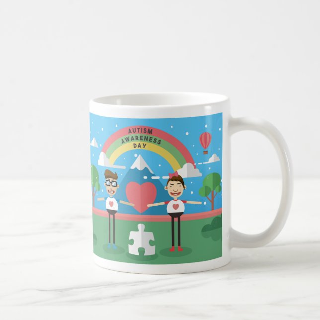 Caneca De Café crianças conscientes do autismo (Direita)