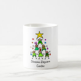 Caneca De Café Crianças de Árvores de Natal Personalizadas