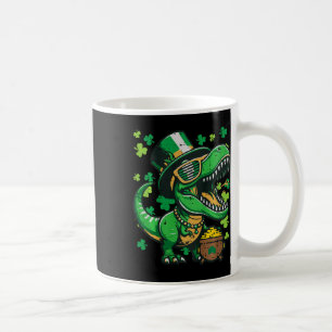 Caneca De Café Crianças Dia de São Patrício Dinossauro Saint Patt