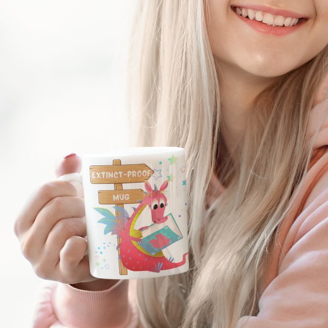 Caneca De Café Crianças Dragão Rosa Tintos à prova de Extinção (Criador carregado)