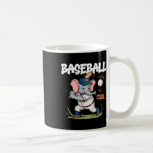 Caneca De Café Crianças Elefante Fofo Jogando Beisebol Para Menin