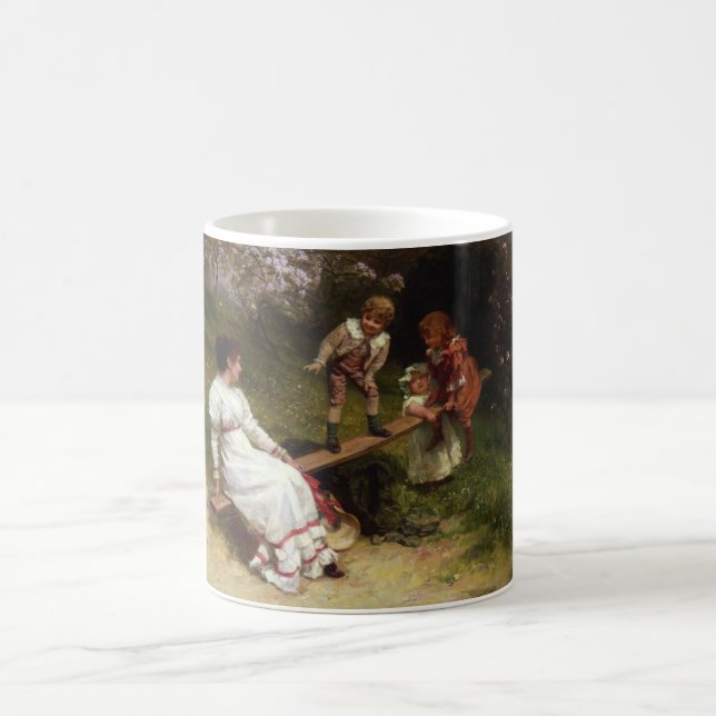Caneca De Café Crianças em uma serra (por Frederick Morgan) (Centro)