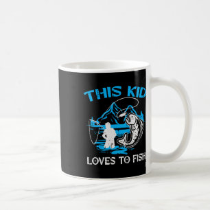 Caneca De Café Crianças Esta Criança Adora Pescar Crianças Menino