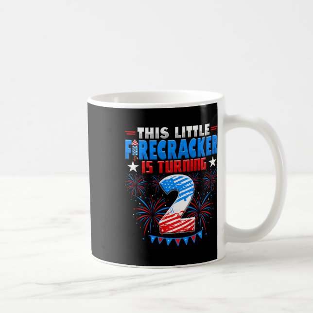 Caneca De Café Crianças Este Pequeno Firecracker Está Virando 2 A (Direita)
