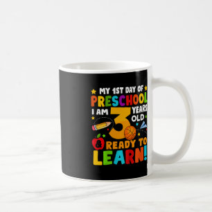 Caneca De Café Crianças Estou 3 prontas para aprender o primeiro