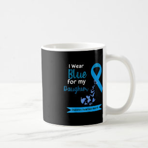 Caneca De Café Crianças Eu Visto Azul Para Minha Filha, Diabetes