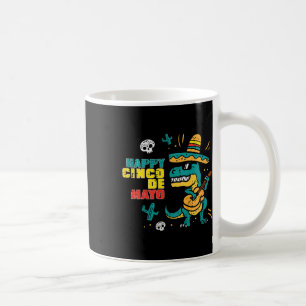Caneca De Café Crianças Felizes Cinco De Maio Dino Trex Cinco De