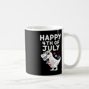 Caneca De Café Crianças Felizes Em 4 De Julho T Rex Patriótico To