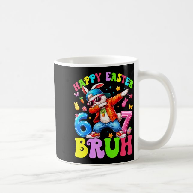 Caneca De Café Crianças felizes pascoa 67 meme seis sete dabbing  (Direita)