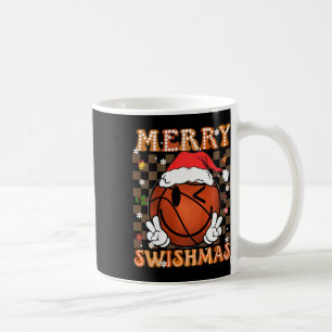 Caneca De Café Crianças Groovy Feliz Swishmas Natal Basketba