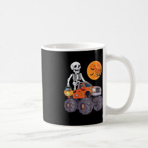 Caneca De Café Crianças Halloween Skeleton Monster Truck Engraçad
