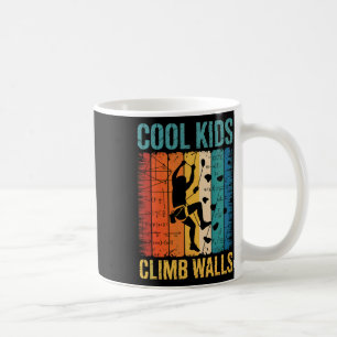 Caneca De Café Crianças Legais Escalam Paredes Escalada Esportiva