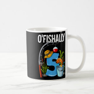 Caneca De Café Crianças O'fishally 5 Anos de Idade 5º Aniversário