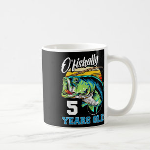 Caneca De Café Crianças Ofishally 5 Anos Pescador Aniversário de