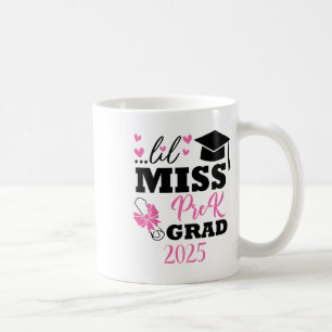 Caneca De Café Crianças Pequena Senhorita Pré-k Formando Pré-Esco