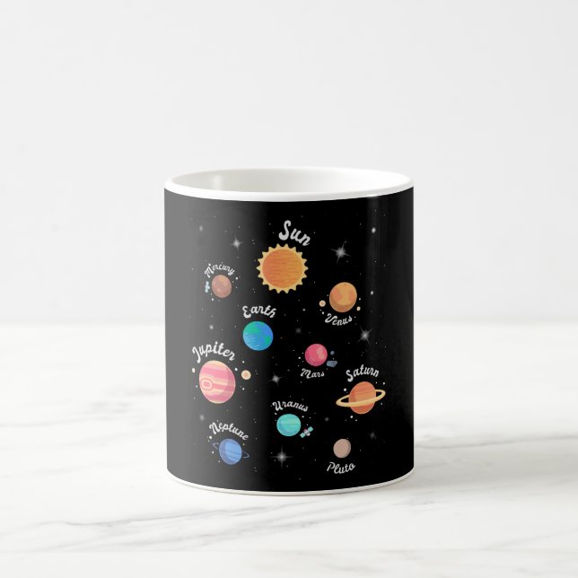 Caneca De Café Crianças Planetas do Sistema Solar Conhecimento Ex (Centro)