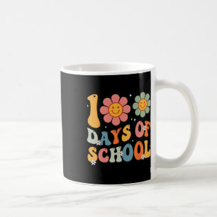 Caneca De Café Crianças Retro Groovy 100 Dias Feliz 100º Dia da E