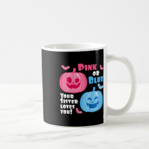 Caneca De Café Crianças Sexo De Halloween Revelam Sua Irmã Te Ama