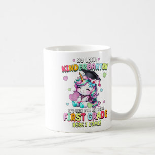 Caneca De Café Crianças Unicorn Tão Longa Graduação No Jardim de
