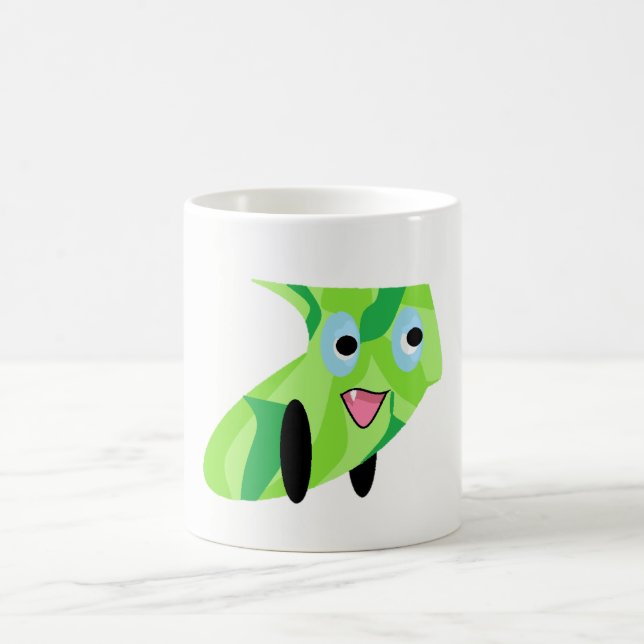 Caneca De Café Crianças utilitárias Art Design Bonito Puppy Verde (Centro)