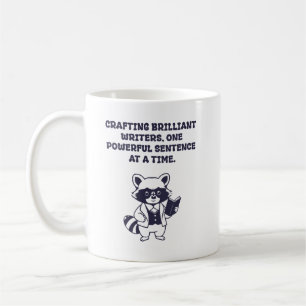 Caneca De Café Criando Escritores Brilhantes com uma Frase Podero
