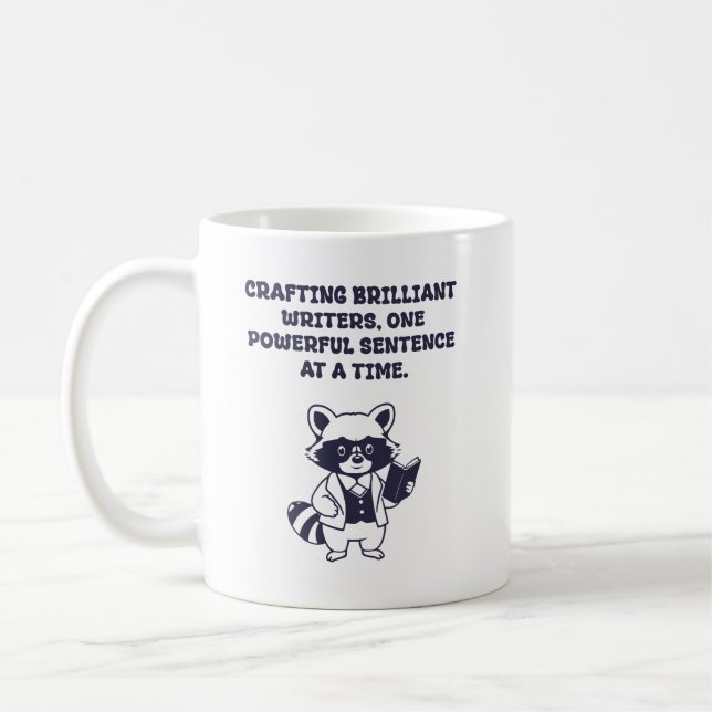 Caneca De Café Criando Escritores Brilhantes com uma Frase Podero (Esquerda)