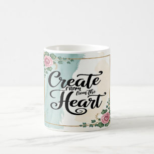 Caneca De Café Criar a partir do coração opção 3