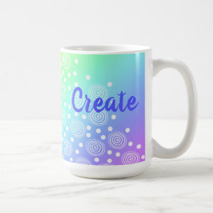 Caneca De Café Criar Mug de Café Gradiente do Arco-Íris