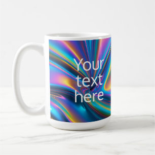 Caneca De Café criar o próprio texto da imagem holograma luminoso