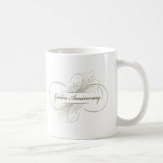 Caneca De Café Criar seu próprio design dourado do aniversário
